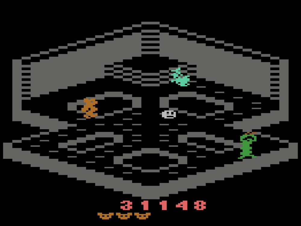 Gameplay of Crystal Castles for Atari 2600